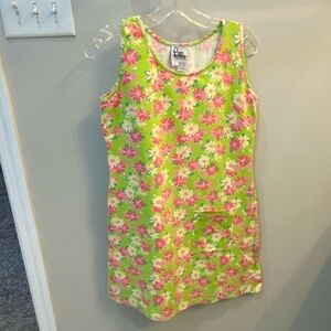 Lilly Pulitzer Sleeveless Stretch Jersey Dress Green Rhinodendrum S Vintage